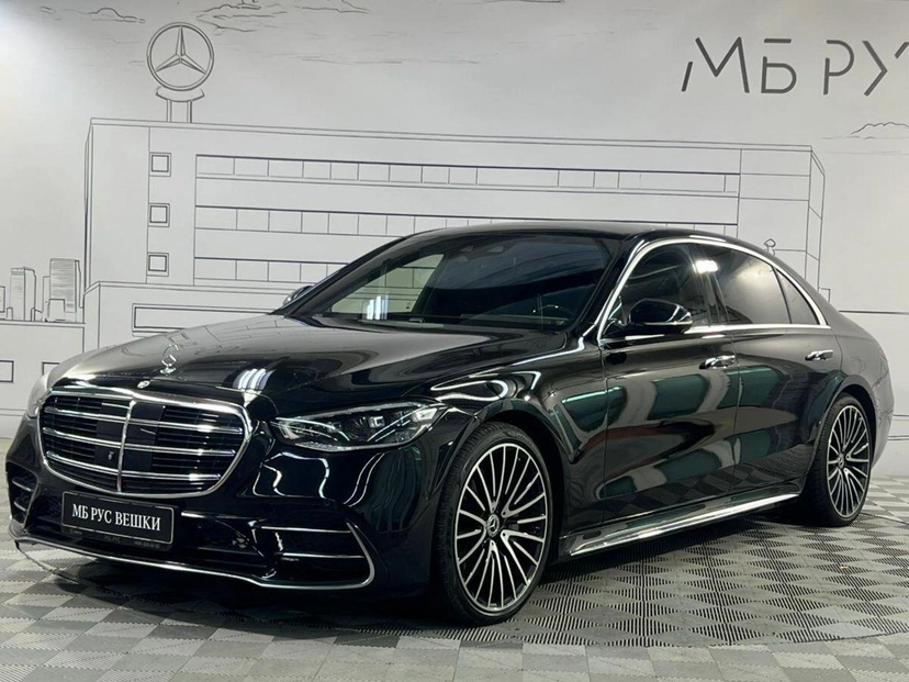 Автомобиль Mercedes-Benz S-Класс VII поколение (W223) 580 4.0 AT 4Matic (503 л.с.) Luxury Чёрный 2021 с пробегом 41 930 км