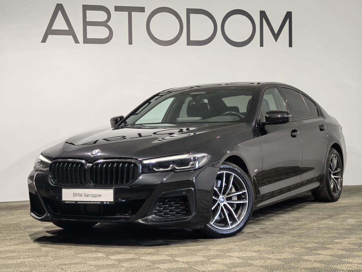 Автомобиль BMW 5 серии VII (G30/G31) [рестайлинг] 530 2.0 AT 4WD (249 л.с.) M Sport Plus Чёрный 2022 с пробегом 70 000 км