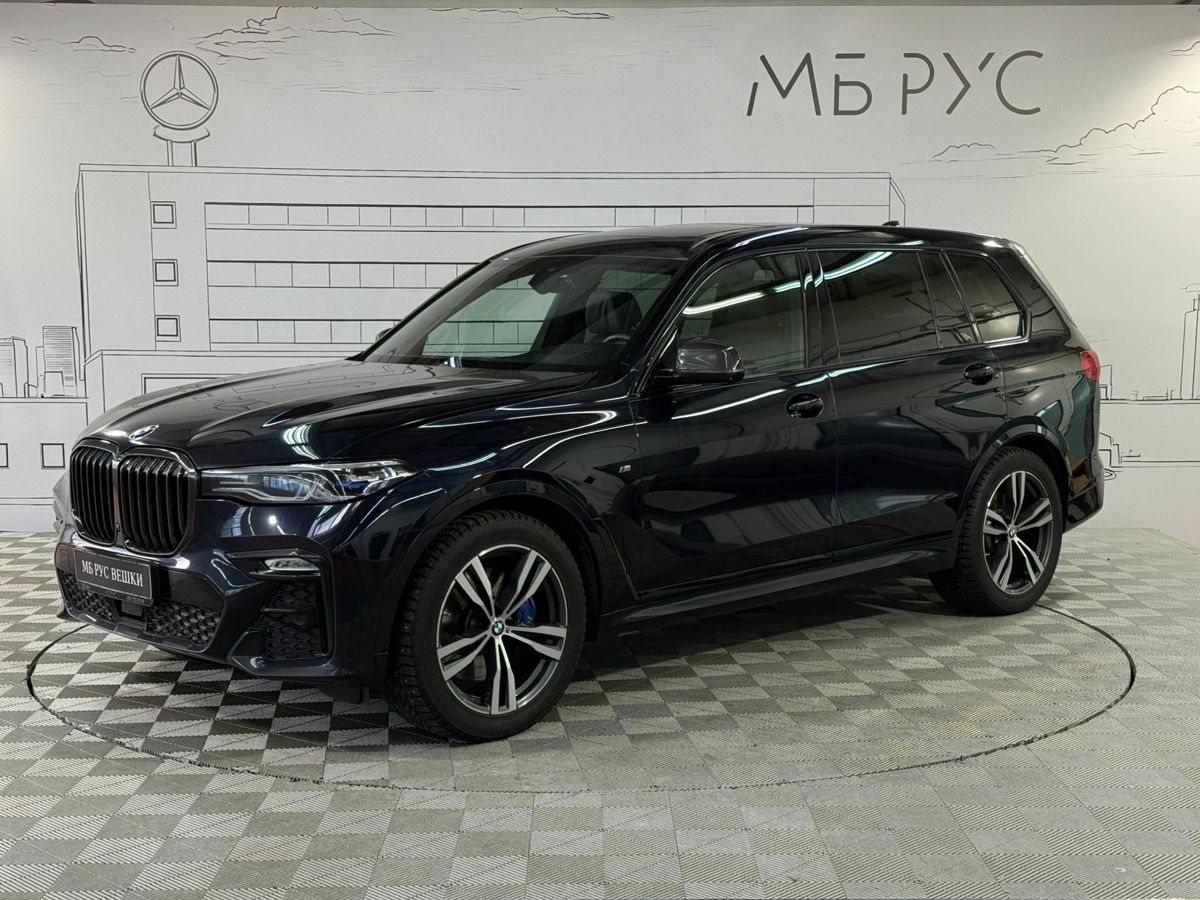 Автомобиль BMW X7 I поколение (G07) 3.0d AT 4WD (340 л.с.) M Sport Pro Чёрный 2022 с пробегом 79 262 км