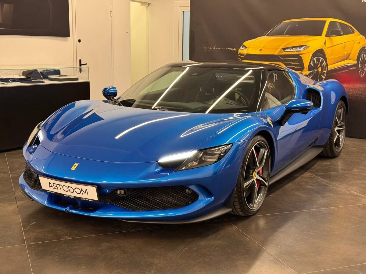 Автомобиль Ferrari 296 I поколение 3.0hyb AMT (830 л.с.) Individual Синий 2022 с пробегом 99 км