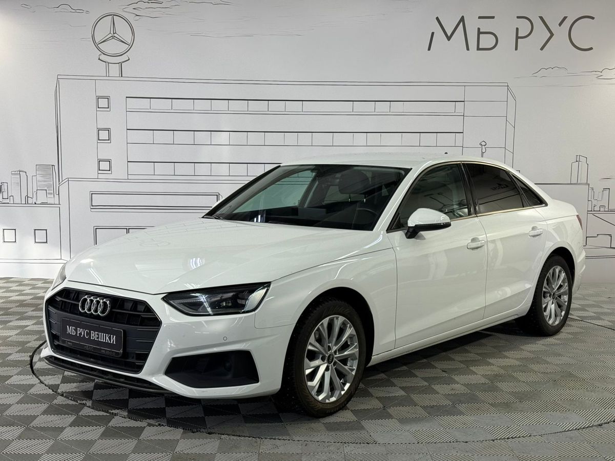 Автомобиль Audi A4 V (B9) [рестайлинг] 2.0 AMT (150 л.с.) Base Белый 2021 с пробегом 52 000 км