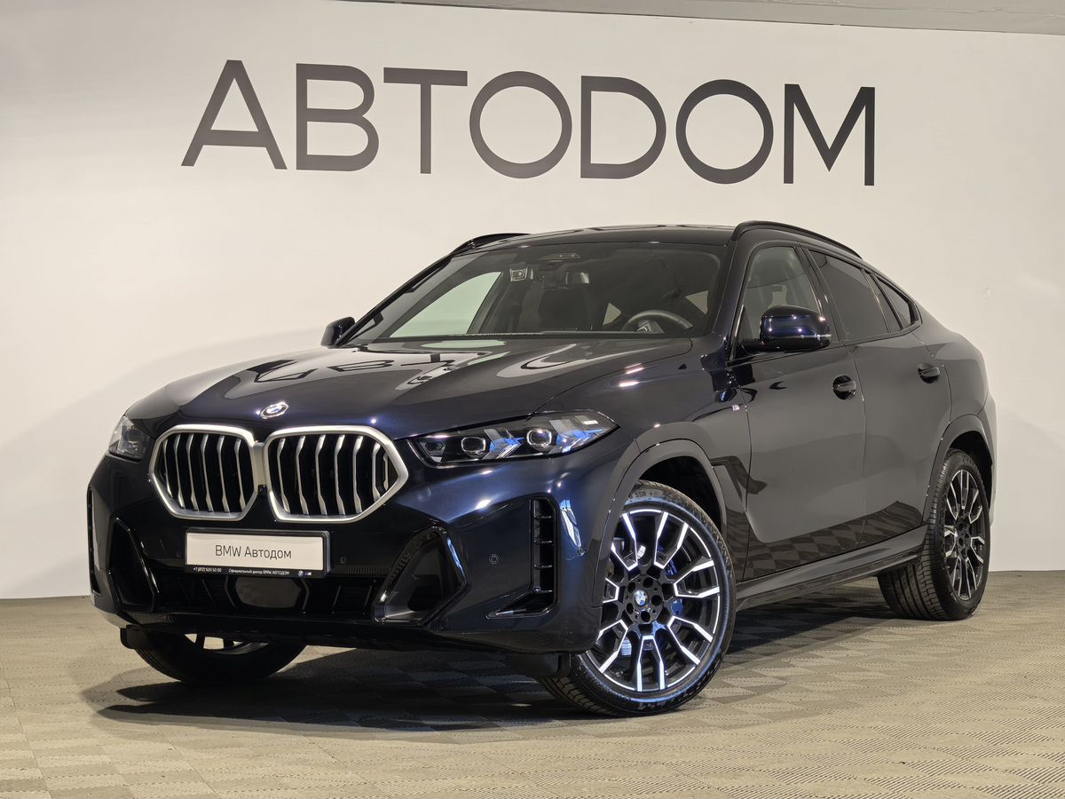 Автомобиль BMW X6 III (G06) [рестайлинг] 3.0 AT 4WD (381 л.с.) Base Синий 2025 