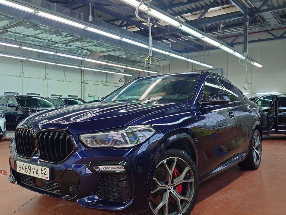 Автомобиль BMW X6 III поколение (G06) 3.0d AT 4WD (249 л.с.) M Sport Pro Синий 2020 с пробегом 60 000 км