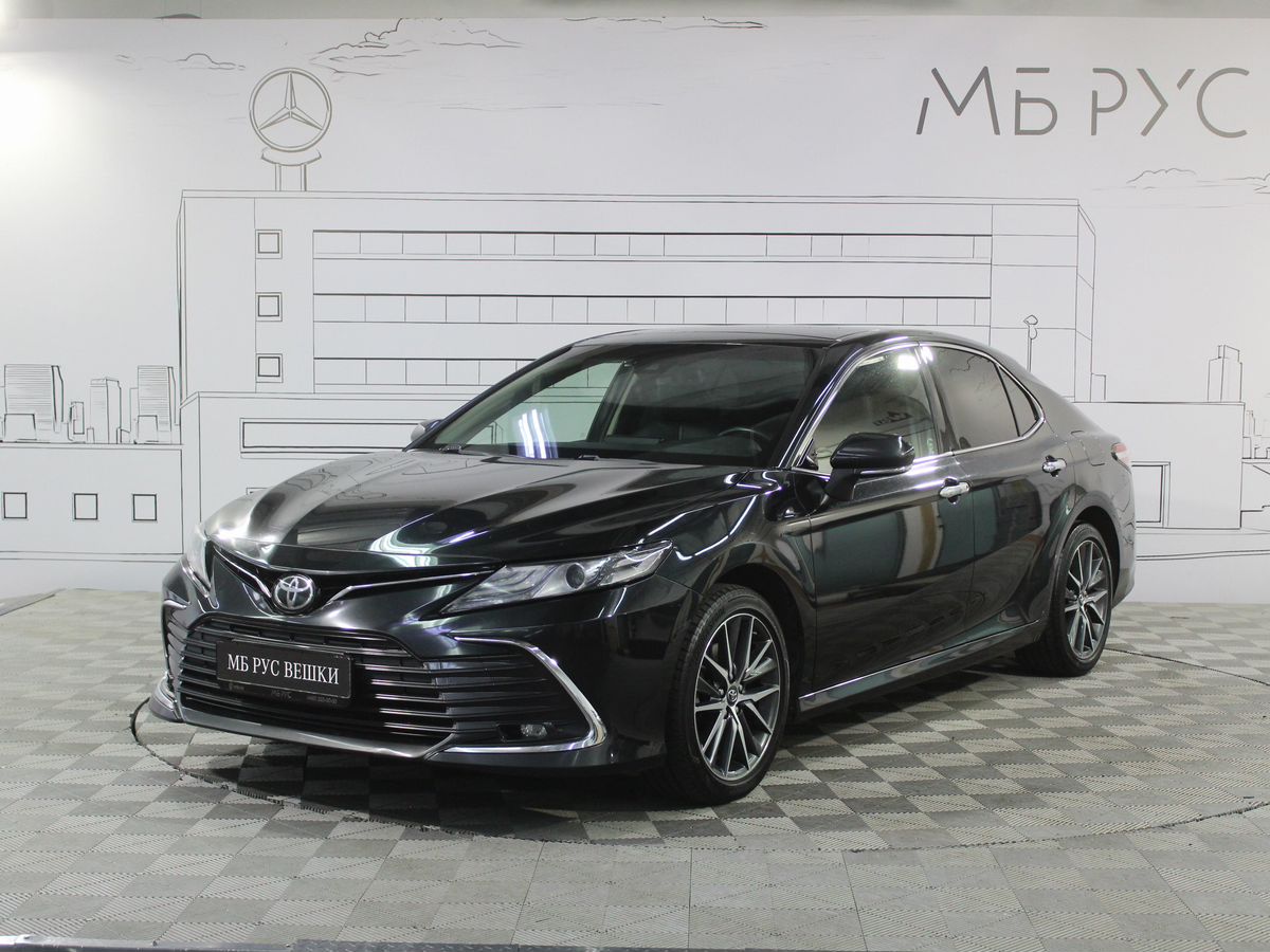 Toyota Camry VIII (XV70) [рестайлинг] 2.5 AT (209 л.с.) DeLuxe Чёрный 2022 с пробегом 98 845 км