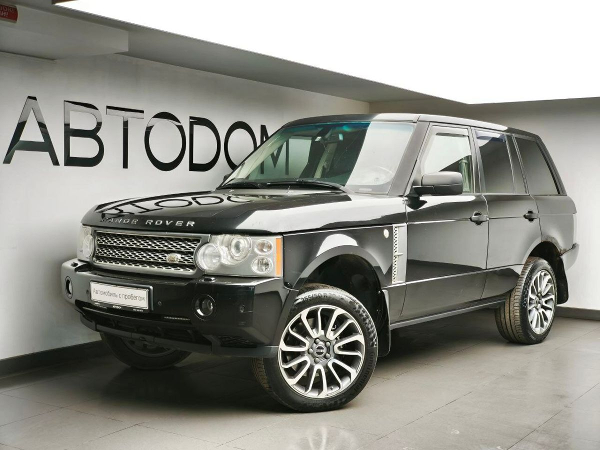Автомобиль Land Rover Range Rover III [рестайлинг] 4.4 AT 4WD (306 л.с.) Base Чёрный 2008 с пробегом 258 301 км