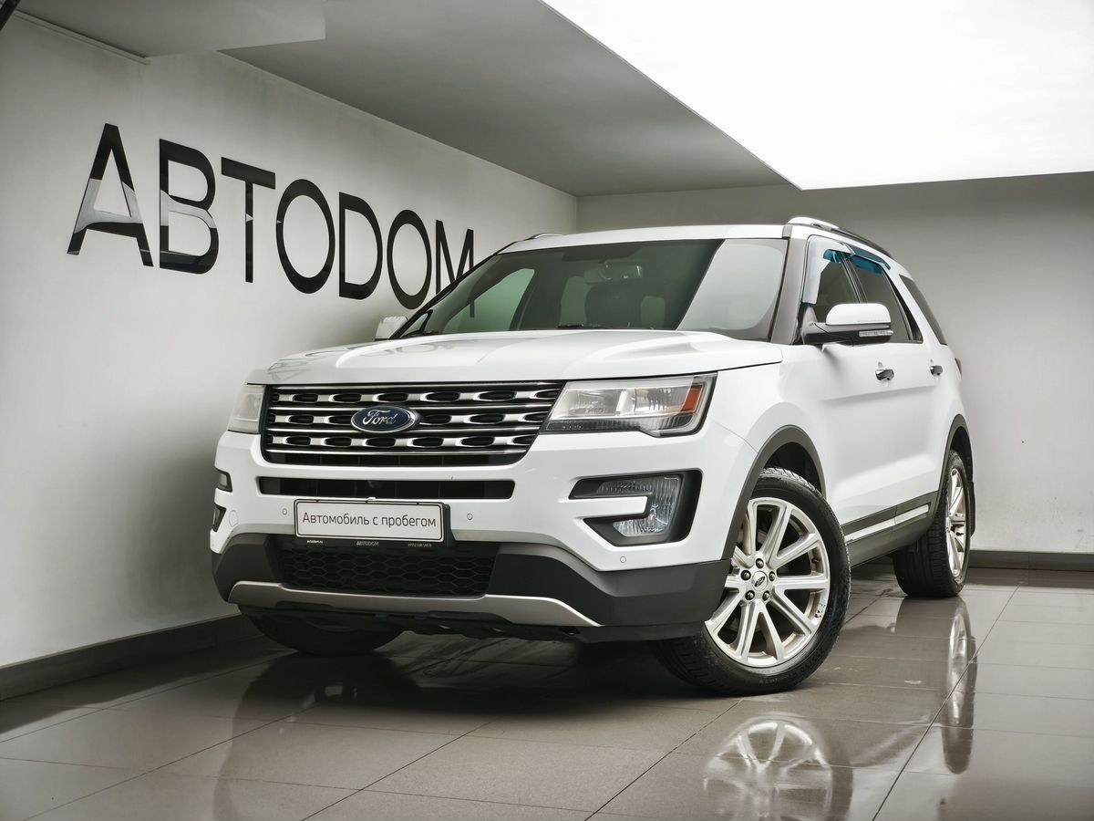 Ford Explorer V [рестайлинг] 3.5 AT 4WD (249 л.с.) Limited Plus Белый 2016 с пробегом 175 412 км