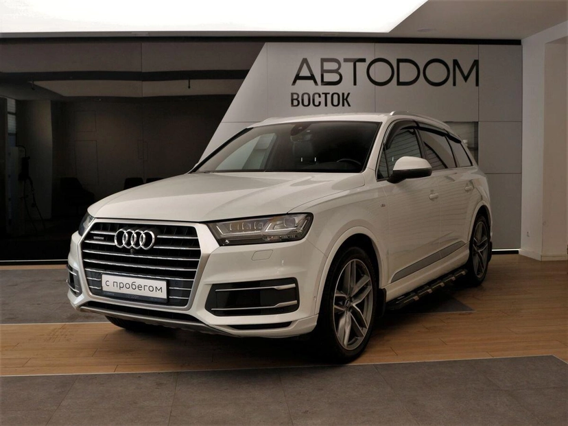 Автомобиль Audi Q7 II поколение (4M) 3.0d AT 4WD (249 л.с.) Sport Белый 2019 с пробегом 78 000 км