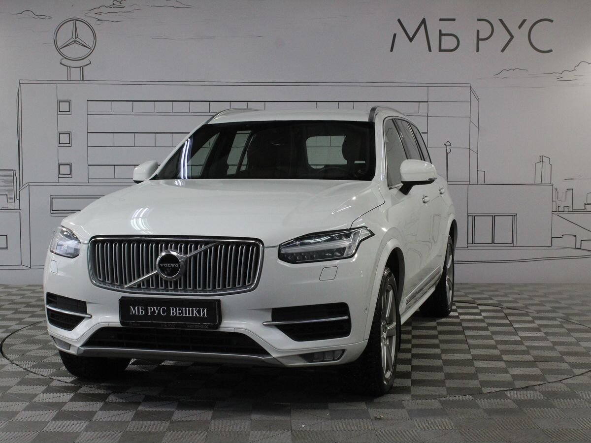 Автомобиль Volvo XC90 II поколение 2.0d AT 4WD (5 мест) (235 л.с.) Инскрипшн / inscription Белый 2017 с пробегом 136 000 км