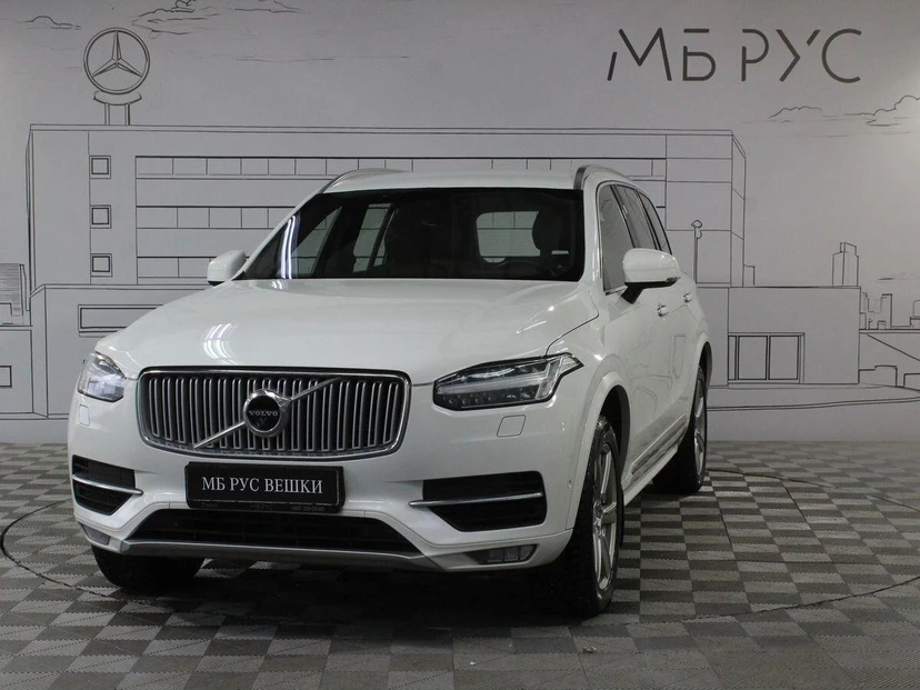 Автомобиль Volvo XC90 II поколение 2.0d AT 4WD (5 мест) (235 л.с.) Инскрипшн / inscription Белый 2017 с пробегом 136 000 км