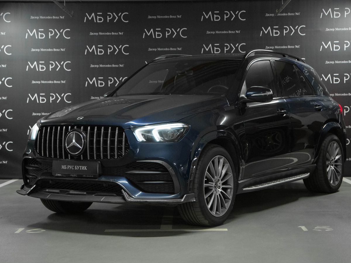 Mercedes-Benz GLE II поколение (V167) 400 2.9d AT 4Matic (330 л.с.) Black Line Синий 2020 с пробегом 122 000 км