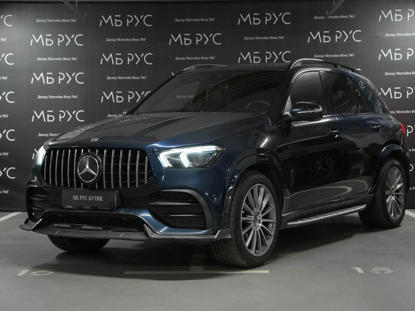 Mercedes-Benz GLE II поколение (V167) 400 2.9d AT 4Matic (330 л.с.) Black Line Синий 2020 с пробегом 122 000 км