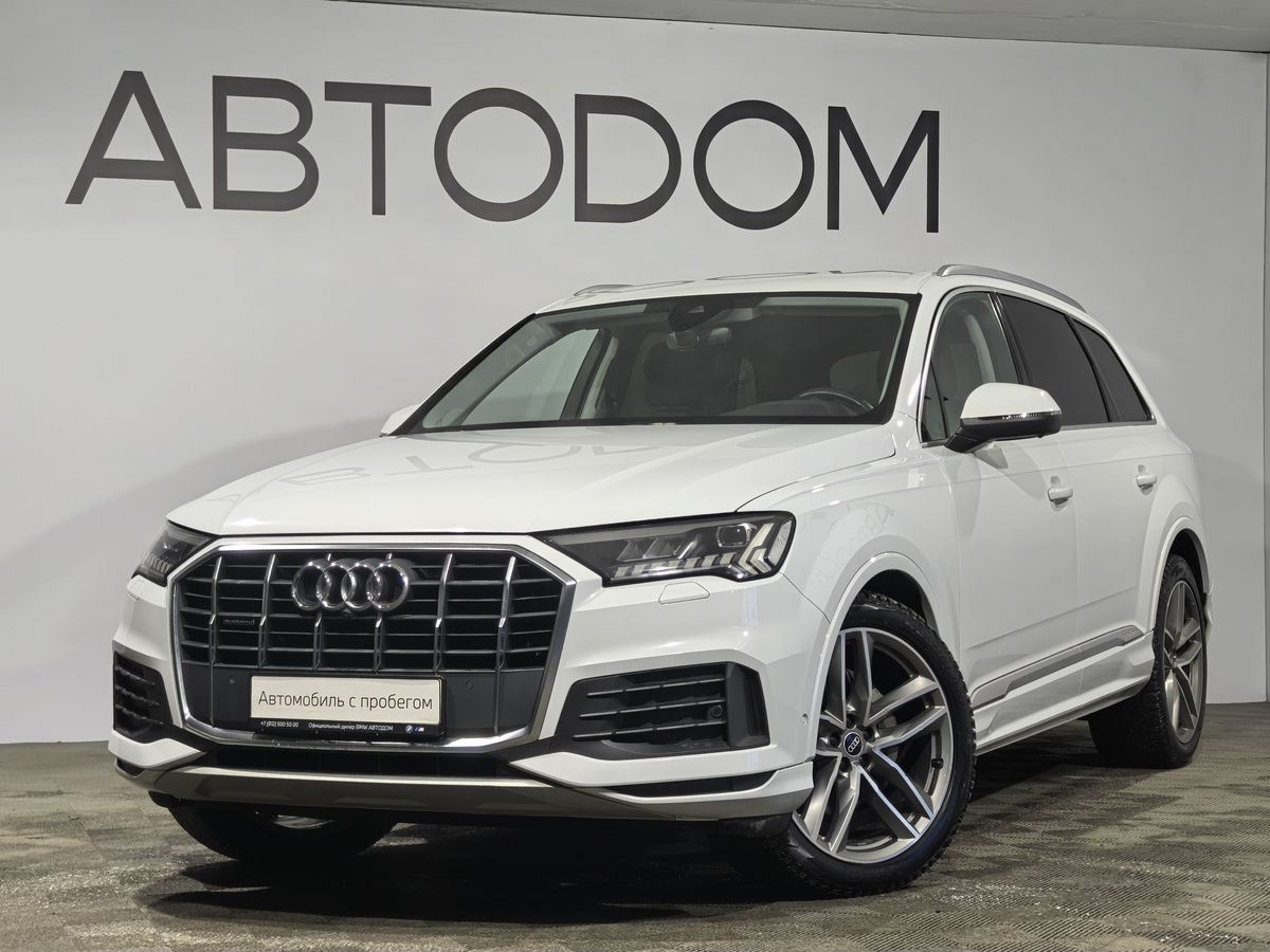 Автомобиль Audi Q7 II (4M) [рестайлинг] 3.0d AT 4WD (249 л.с.) Business Белый 2021 с пробегом 86 831 км