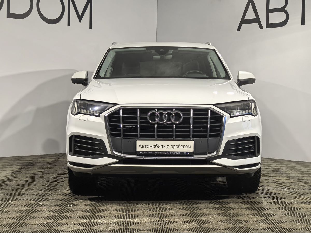 Автомобиль Audi Q7 II (4M) [рестайлинг] 3.0d AT 4WD (249 л.с.) Business Белый 2021 с пробегом 86 831 км