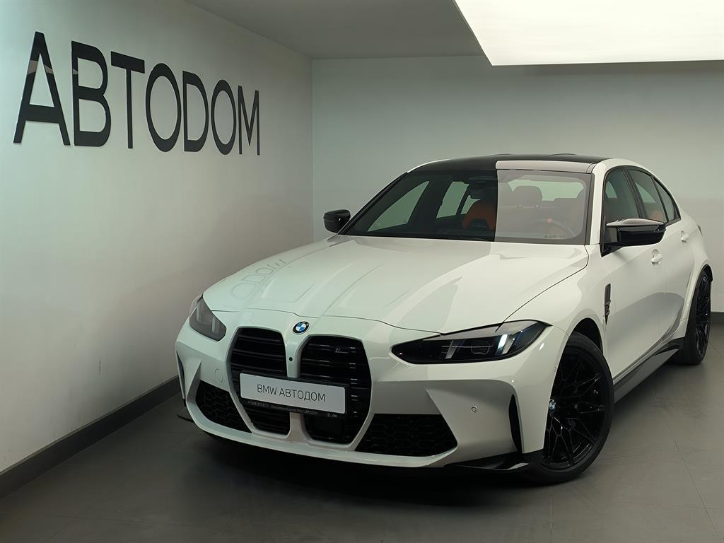 Автомобиль BMW M3 VI (G80) [рестайлинг] 3.0 AT 4WD (530 л.с.) Competition Белый 2024 с пробегом 6 205 км