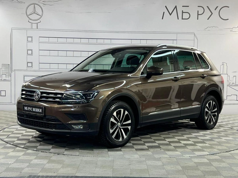Автомобиль Volkswagen Tiguan II поколение 1.4 AMT 4WD (150 л.с.) Connect Plus Коричневый 2019 с пробегом 59 040 км