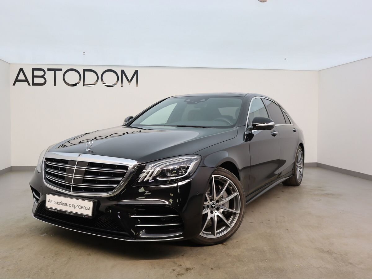 Автомобиль Mercedes-Benz S-Класс VI (W222/C217) [рестайлинг] 400 2.9d AT (340 л.с.) Base Чёрный 2020 с пробегом 43 855 км