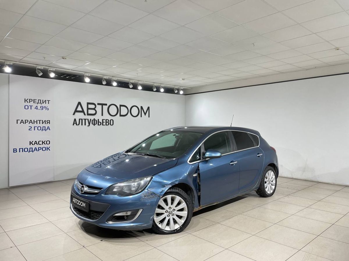 Автомобиль Opel Astra IV (J) [рестайлинг] 1.4 AT (140 л.с.) Active Синий 2013 с пробегом 199 679 км