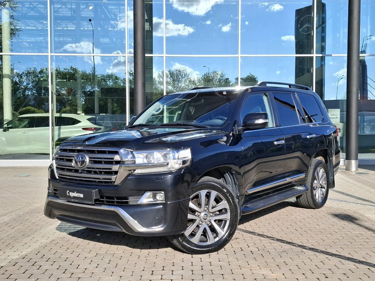 Toyota Land Cruiser IX (J200) [2-й рестайлинг] 4.5d AT 4WD (249 л.с.) Люкс Safety (5 мест) Чёрный 2016 с пробегом 100 801 км