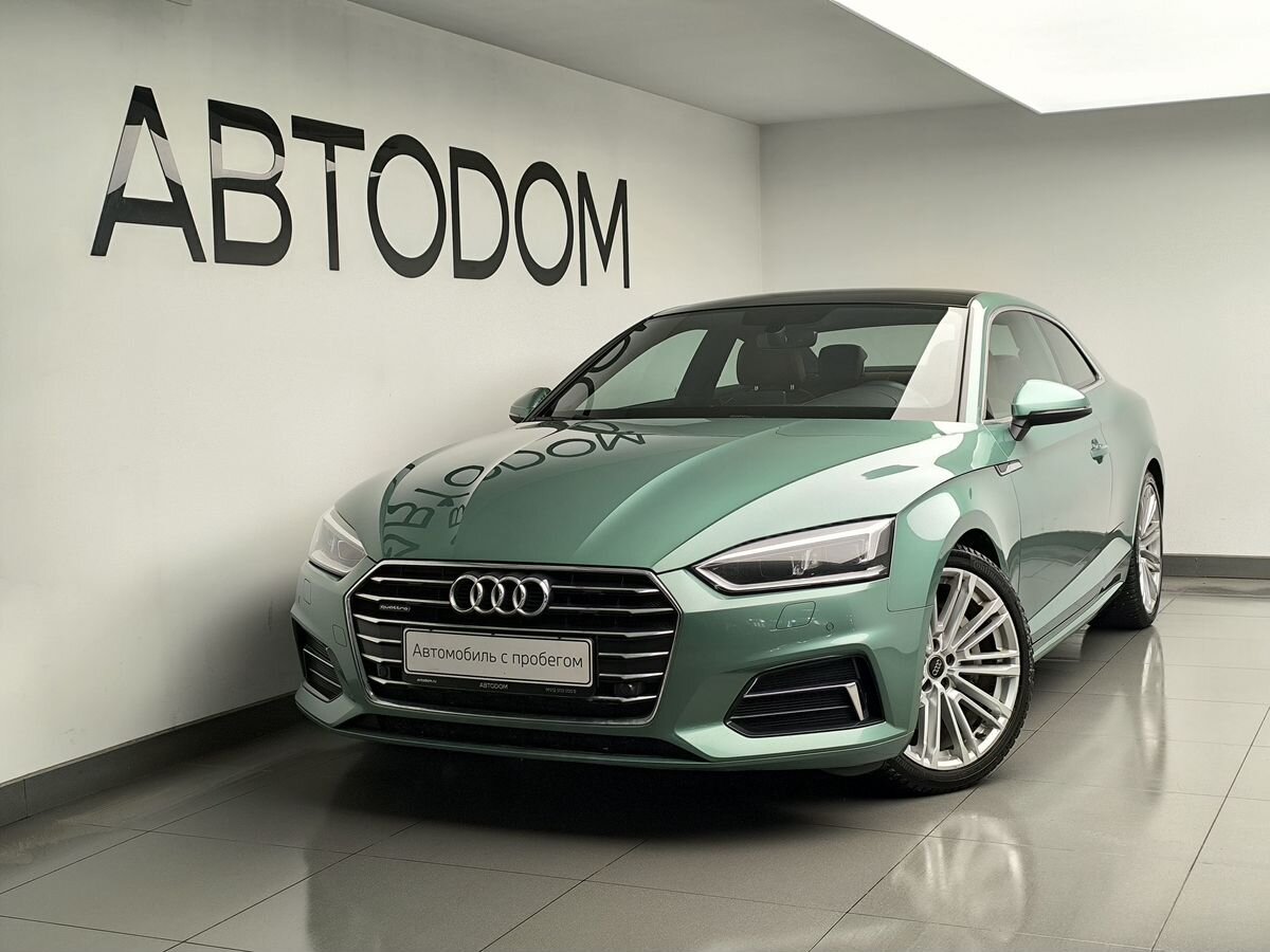 Автомобиль Audi A5 II поколение (F5) 2.0 AMT 4WD (249 л.с.) Design Зелёный 2017 с пробегом 136 542 км