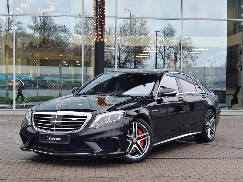 Автомобиль Mercedes-Benz S-Класс AMG III поколение (W222/C217) 63 AMG 5.5 AT 4Matic Long (585 л.с.) AMG Чёрный 2015 с пробегом 92 575 км