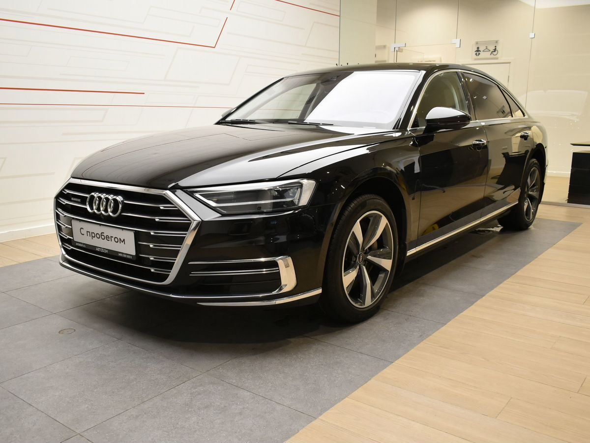 Автомобиль Audi A8 IV поколение (D5) 3.0 AT 4WD (340 л.с.) Base Чёрный 2018 с пробегом 92 670 км
