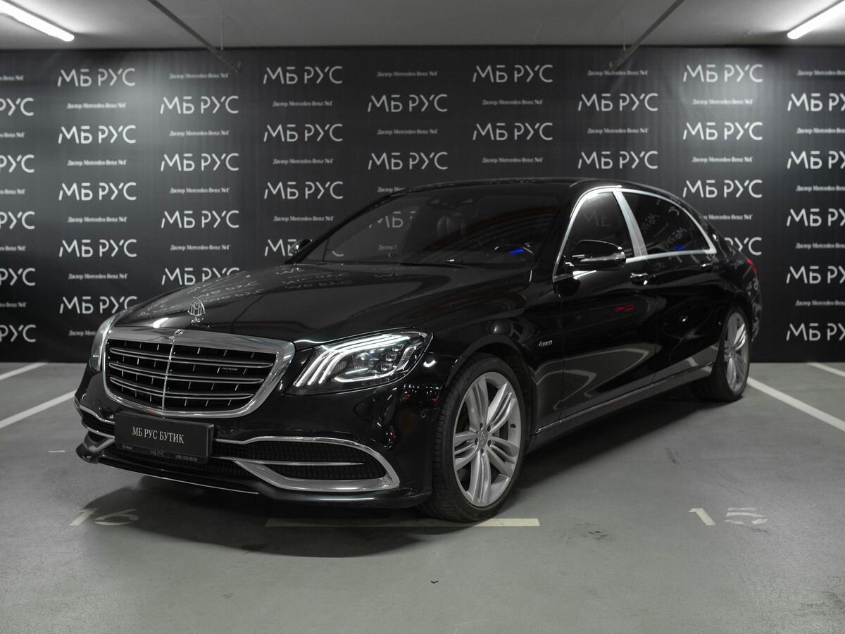 Mercedes-Benz Maybach S-Класс I (X222) [рестайлинг] 450 3.0 AT 4Matic (367 л.с.) Base Чёрный 2018 с пробегом 105 238 км