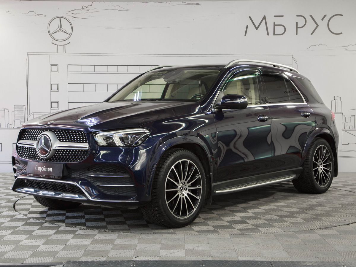 Mercedes-Benz GLE II поколение (V167) 300 2.0d AT 4Matic (245 л.с.) Sport Синий 2021 с пробегом 76 697 км