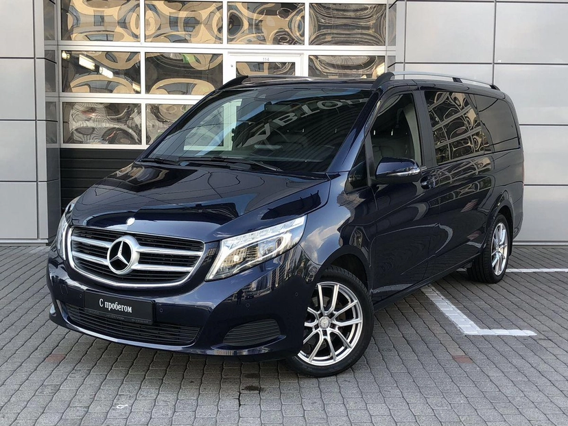 Автомобиль Mercedes-Benz V-Класс II поколение (W447) 220 2.1d AT Long (163 л.с.) Base Синий 2016 с пробегом 56 662 км