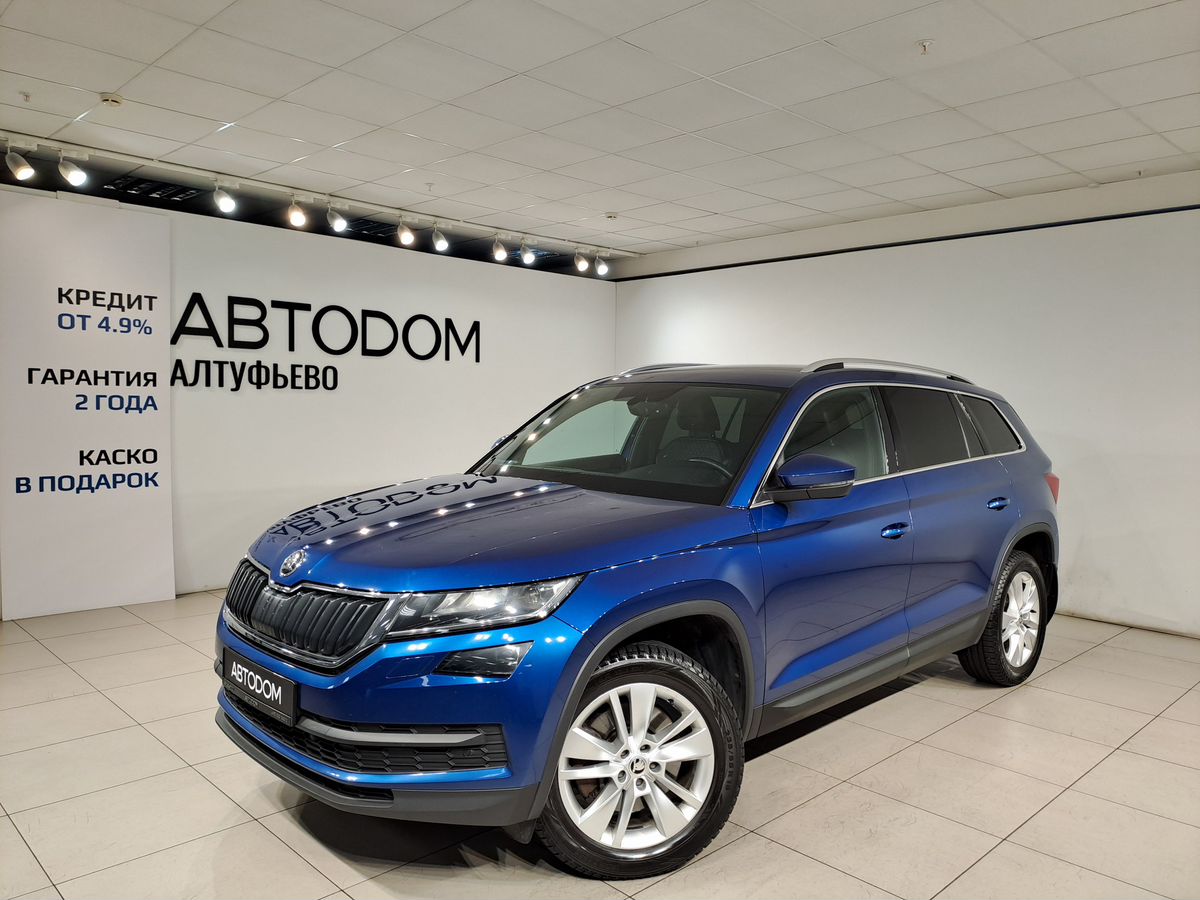 Skoda Kodiaq I поколение 2.0 AMT 4WD (180 л.с.) Style Синий 2020 с пробегом 88 957 км