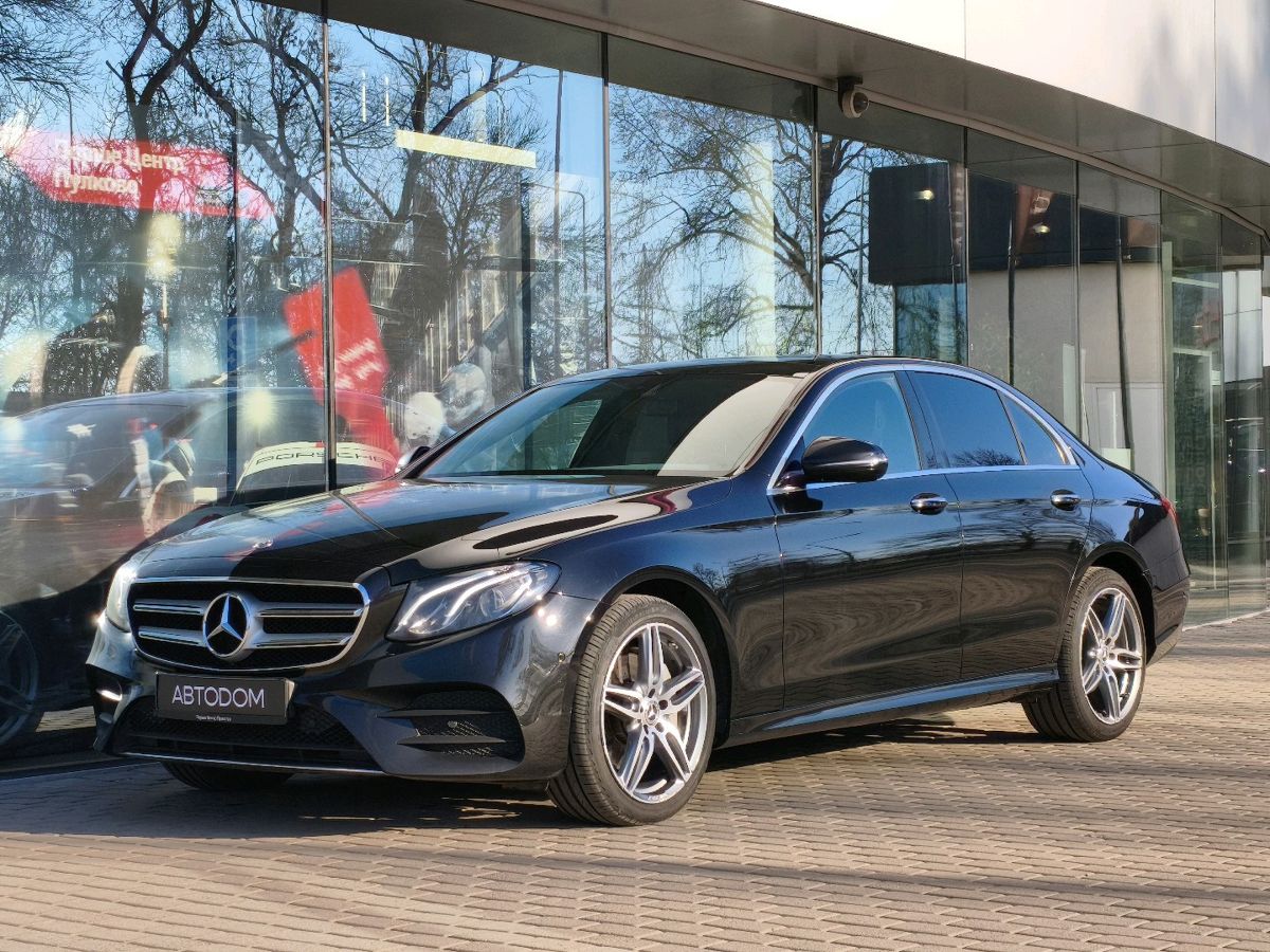 Автомобиль Mercedes-Benz E-Класс V поколение (W213/S213/C238) 200 2.0 AT 4Matic (197 л.с.) Sport Plus Чёрный 2019 с пробегом 93 000 км