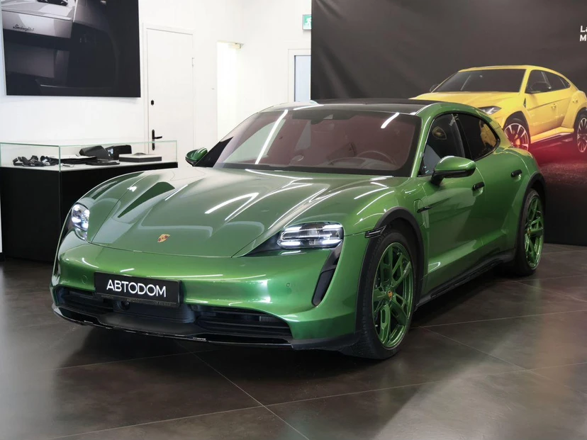Автомобиль Porsche Taycan I поколение 4 Electro AT 4WD (350 кВт) 4 Зелёный 2022 с пробегом 27 808 км