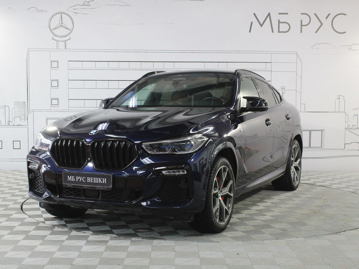 Автомобиль BMW X6 III поколение (G06) 3.0d AT 4WD (249 л.с.) M Sport Pro Синий 2020 с пробегом 60 000 км