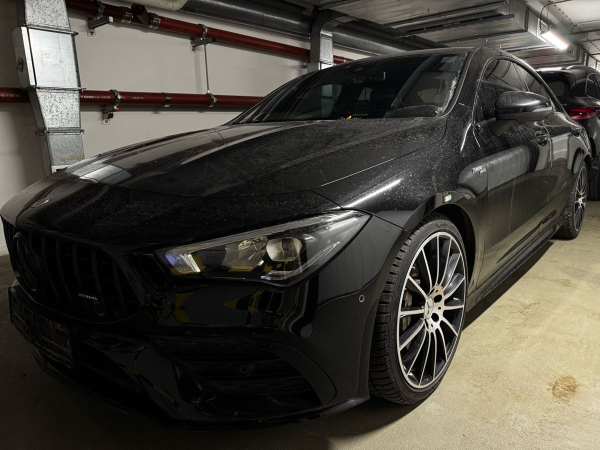 Автомобиль Mercedes-Benz CLA AMG II поколение (C118/X118) 35 AMG 2.0 AMT 4Matic (306 л.с.) Особая cерия Чёрный 2021 с пробегом 35 000 км