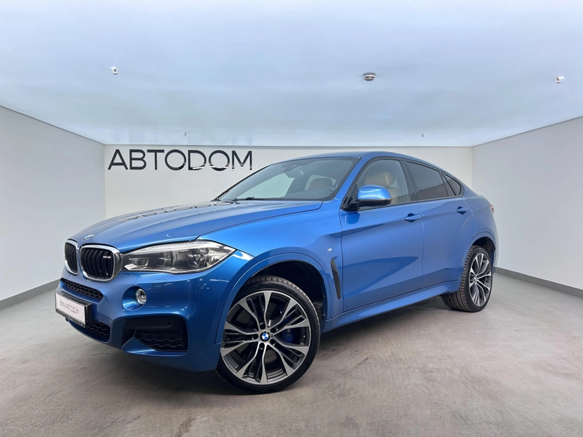 Автомобиль BMW X6 II поколение (F16) 3.0d AT 4WD (313 л.с.) M Sport Синий 2019 с пробегом 136 144 км