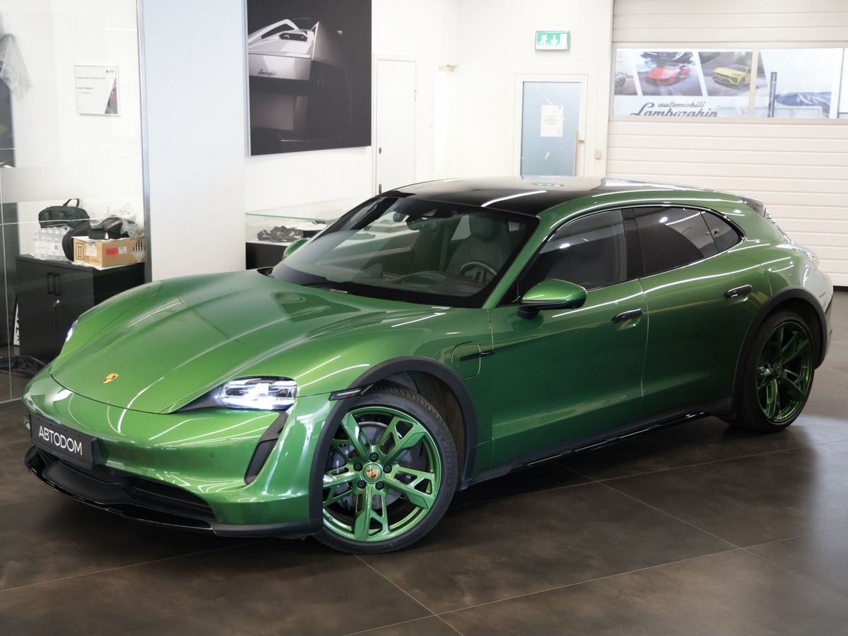 Автомобиль Porsche Taycan I поколение 4 Electro AT 4WD (350 кВт) 4 Зелёный 2022 с пробегом 27 808 км