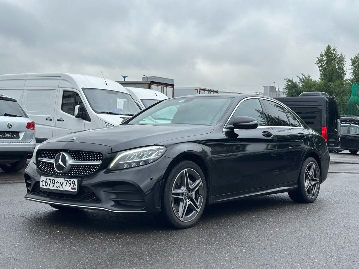 Mercedes-Benz C-Класс IV (W205/S205/C205) [рестайлинг] 200 2.0 AT 4Matic (204 л.с.) Sport Чёрный 2019 с пробегом 81 761 км
