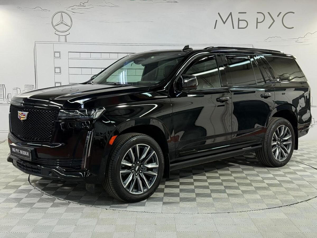 Автомобиль Cadillac Escalade V поколение 6.2 AT 4WD (416 л.с.) Sport Platinum Чёрный 2022 с пробегом 75 000 км