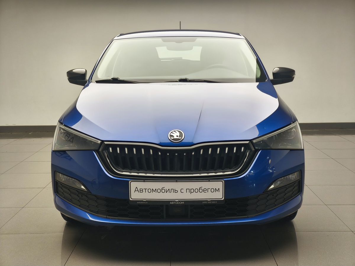 Автомобиль Skoda Rapid II поколение 1.4 AMT (125 л.с.) Sport Edition Синий 2022 с пробегом 47 500 км