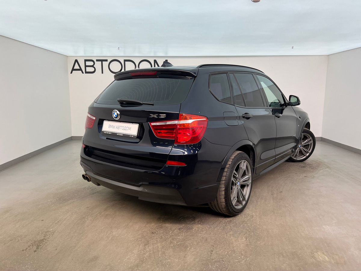 Автомобиль BMW X3 II (F25) [рестайлинг] 2.0 AT 4WD (184 л.с.) M Sport Локальная сборка Чёрный 2015 с пробегом 200 710 км