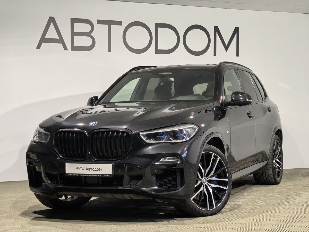 Автомобиль BMW X5 IV поколение (G05) 3.0d AT 4WD (400 л.с.) Base Чёрный 2021 с пробегом 107 734 км