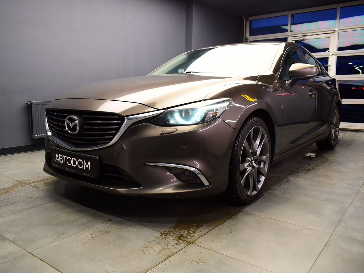 Автомобиль Mazda 6 III (GJ) [рестайлинг] 2.0 AT (150 л.с.) Supreme Plus (Пакет 1) Чёрный 2016 с пробегом 253 390 км