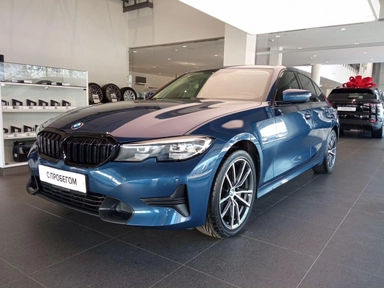 Автомобиль BMW 3 серии VII поколение (G20/G21/G28) 320 2.0 AT (184 л.с.) Sport Line Синий 2021 с пробегом 23313 км