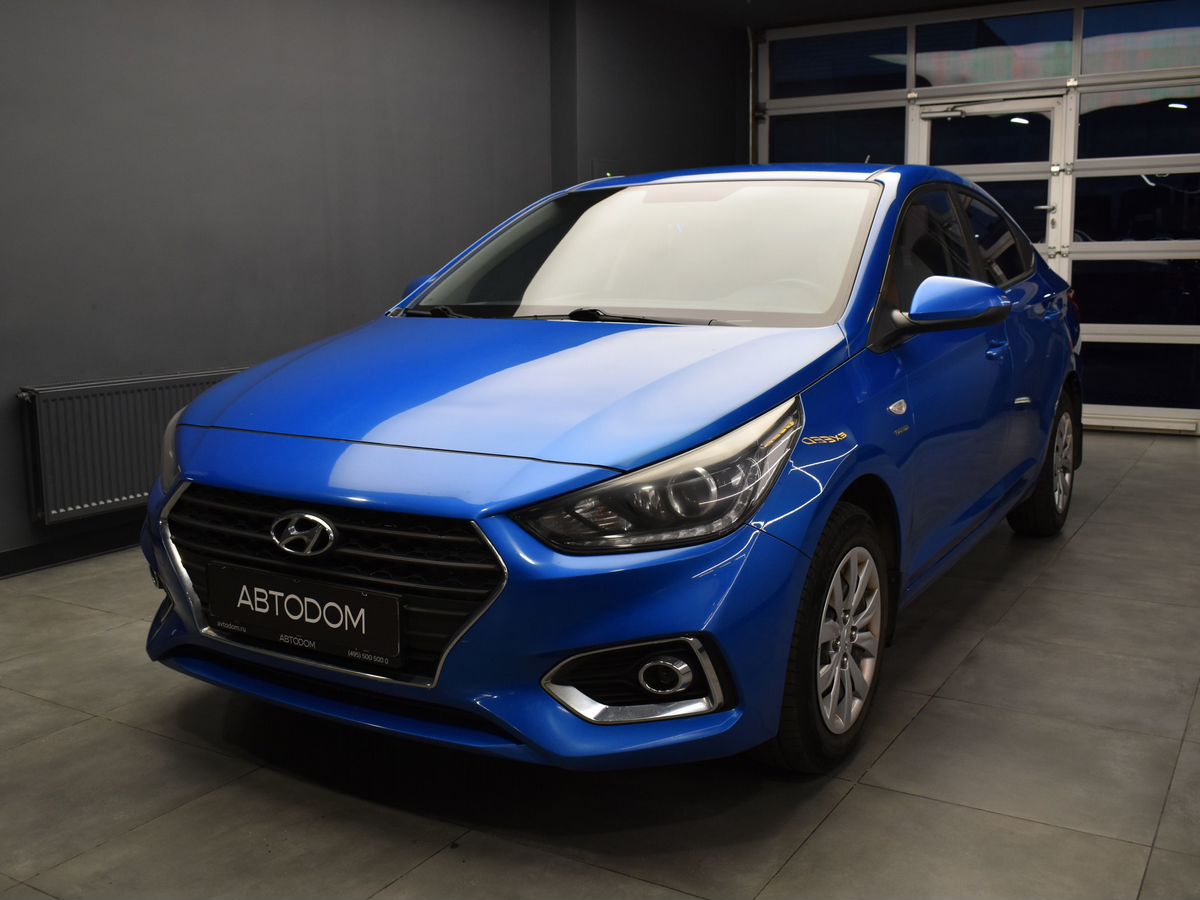 Hyundai Solaris II поколение 1.6 AT (123 л.с.) Super Series + Winter Синий 2019 с пробегом 100 882 км