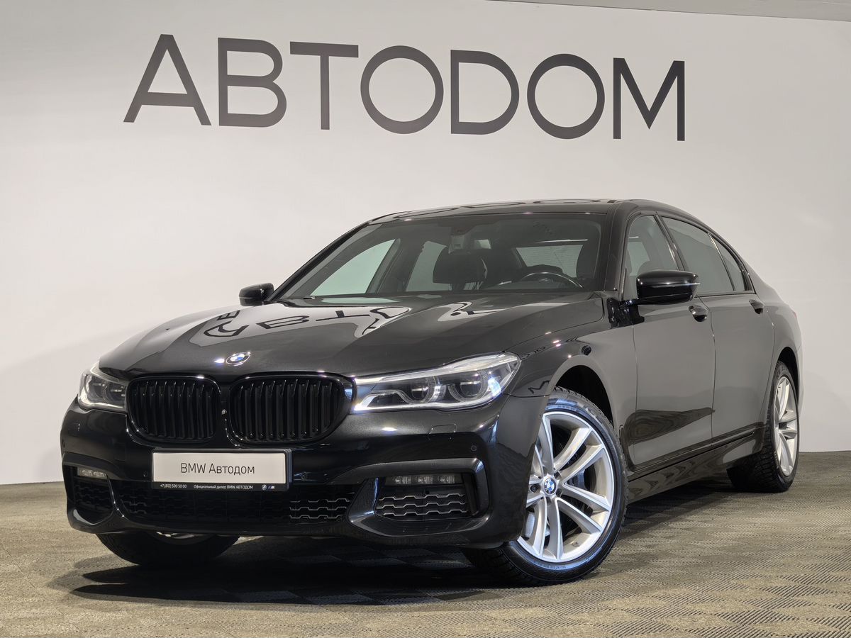 Автомобиль BMW 7 серии VI поколение (G11/G12) 750L 4.4 AT 4WD (450 л.с.) Executive Чёрный 2017 с пробегом 135 461 км
