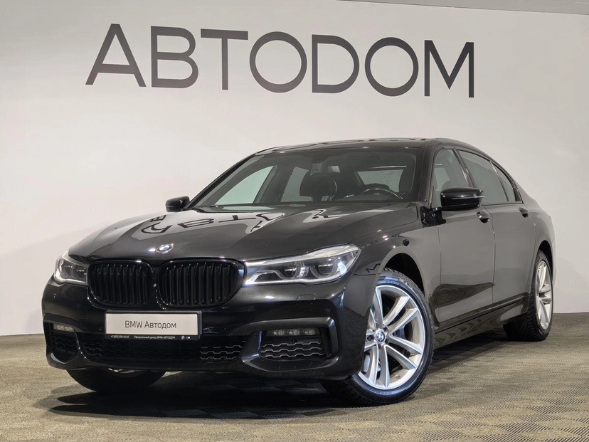 Автомобиль BMW 7 серии VI поколение (G11/G12) 750L 4.4 AT 4WD (450 л.с.) Executive Чёрный 2017 с пробегом 135 461 км