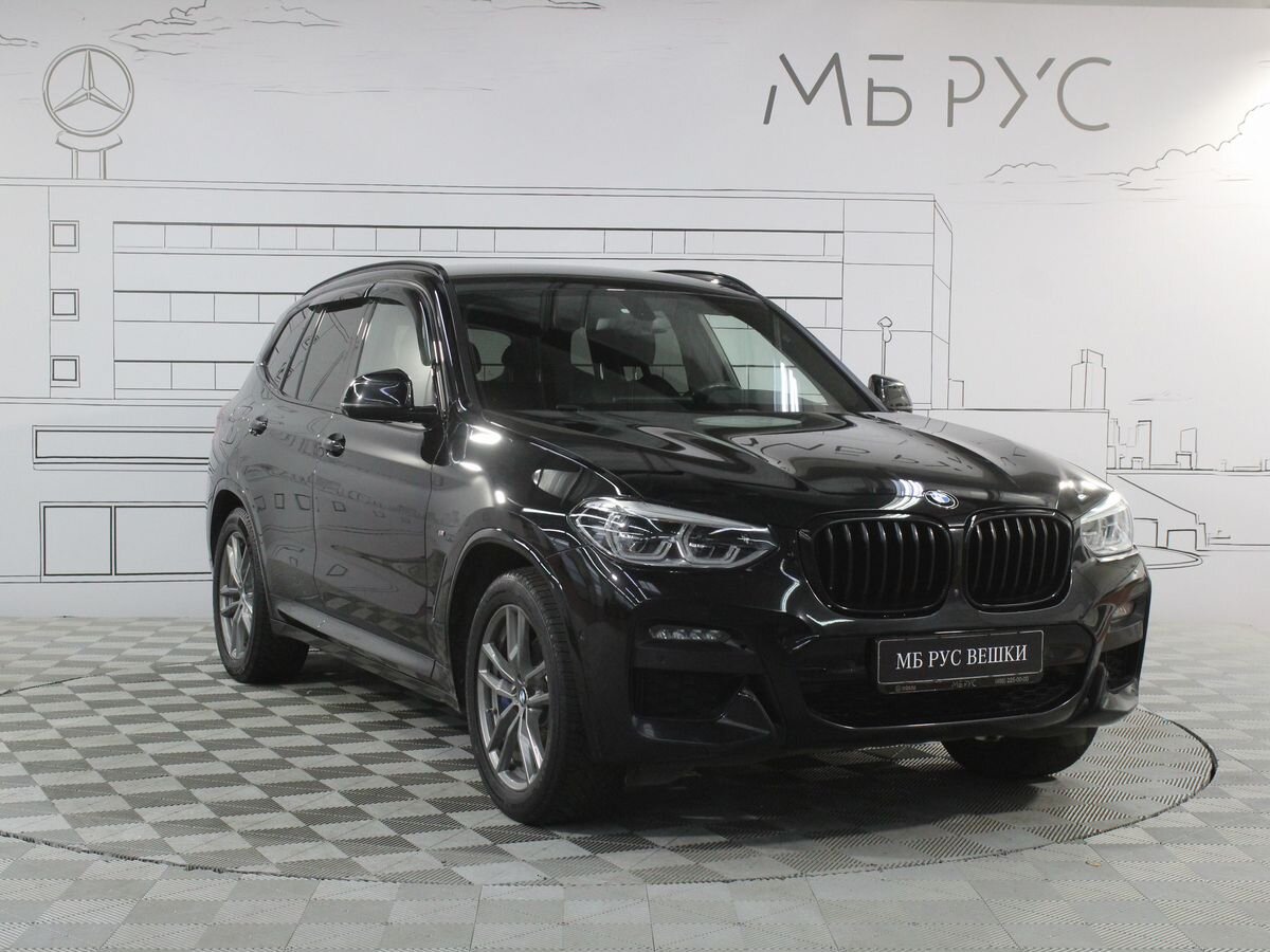 Автомобиль BMW X3 III поколение (G01) 2.0 AT 4WD (249 л.с.) M Sport Чёрный 2021 с пробегом 72 878 км