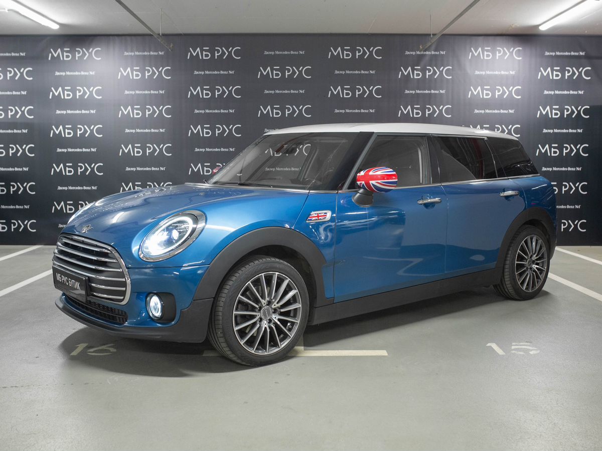 Автомобиль MINI Clubman II (F54) [рестайлинг] Cooper 1.5 AMT (136 л.с.) Essential Синий 2021 с пробегом 72 800 км