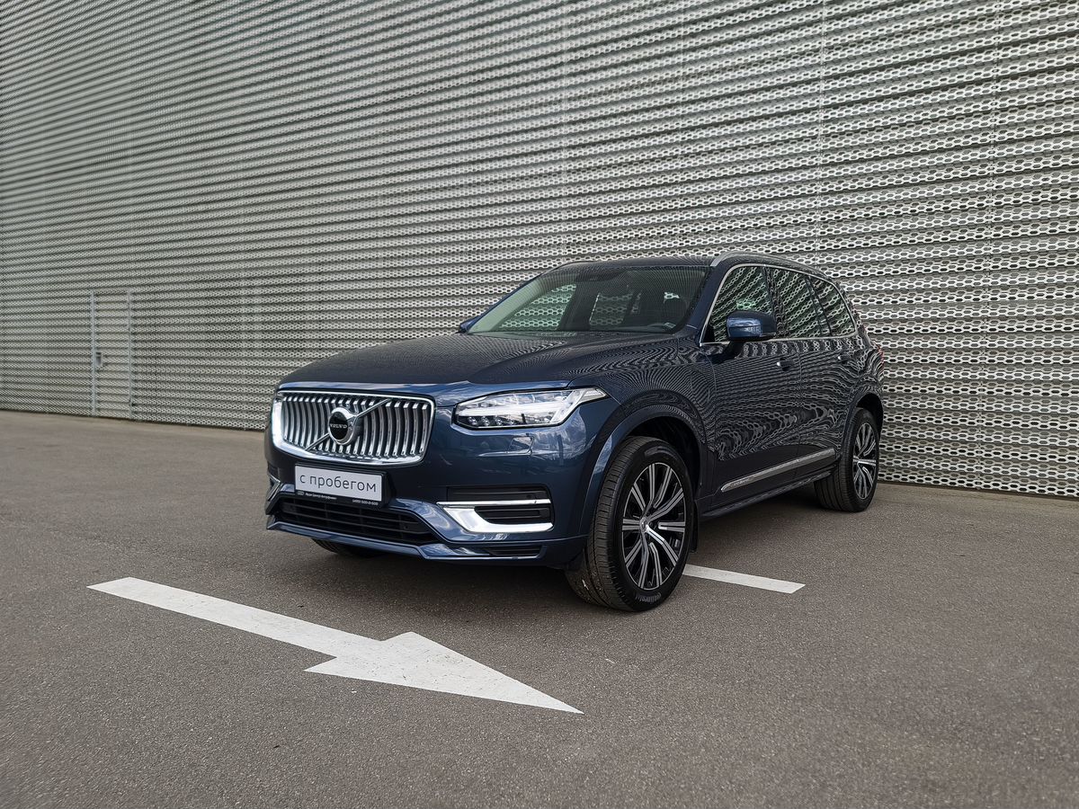 Volvo XC90 II [рестайлинг] 2.0hyb AT 4WD (310 л.с.) Base Синий 2021 с пробегом 97 976 км