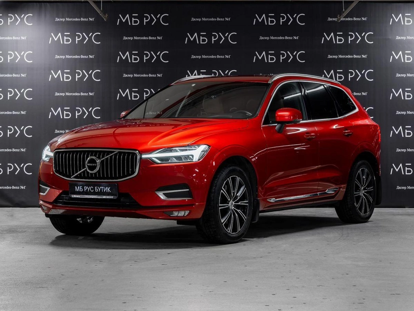 Автомобиль Volvo XC60 II поколение 2.0 AT 4WD (249 л.с.) Inscription Красный 2018 с пробегом 120 000 км