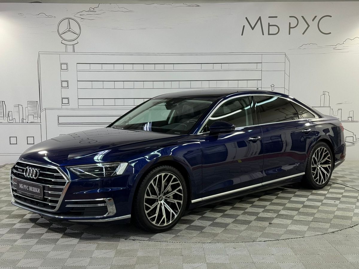 Audi A8 IV поколение (D5) 3.0 AT 4WD (340 л.с.) Business Синий 2018 с пробегом 88 735 км